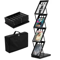 Vevor Prospektständer Bodenprospektständer 4 Fächer faltbar, Literaturstände Zeitungskatalogständer, Broschürenständer