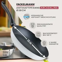 Fackelmann Arcadalina 28cm Antihaft-Pfanne Hochwertiges recyceltes Aluminium, ergonomischer Griff,