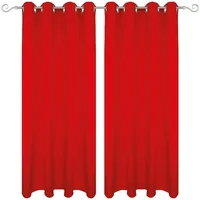 Bestgoodies Dekoschal Ellen Ösen Blickdicht 2er Pack - 140x175