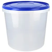 FixedByU Eimer mit Deckel 10 l blau/transparent, (pp) lebensmittelecht
