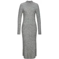 LASCANA Strickkleid Kleid Zopfmuster Grau 40
