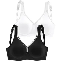 PETITE FLEUR T-Shirt-BH Damen schwarz+weiß Gr.90C