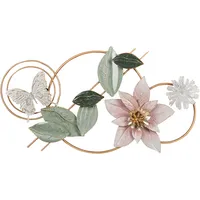 Beliani Wandobjekt Blume THORIUM Metall 44 cm Bunt