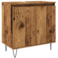 VidaXL Badschrank Altholz-Optik 58x33x60 cm Holzwerkstoff