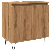 VidaXL Badschrank Artisan-Eiche 58x33x60 cm Holzwerkstoff