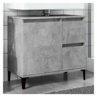 VidaXL Waschbeckenunterschrank Betongrau 65x33x60 cm Holzwerkstoff