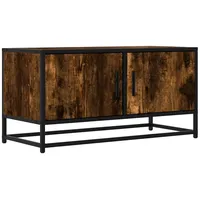VidaXL TV-Schrank Räuchereiche 80x34,5x40 cm Holzwerkstoff und Metall