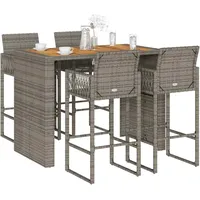 VidaXL Gartenbar Set 5-tlg. Grau