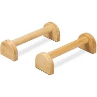 Relaxdays Liegestützgriffe, 2er Set, Parallettes Bambus, HBT: 10 x