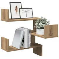 VidaXL Wand-Eckregal Artisan-Eiche 40x40x49,5 cm Holzwerkstoff