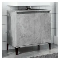VidaXL Waschbeckenunterschrank Betongrau 58x33x60 cm Holzwerkstoff