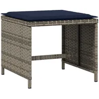 VidaXL Gartenhocker mit Kissen 4 Stk. Grau 40x40x35 cm