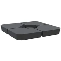 VidaXL 4-tlg. Kreuzfuß-Schirmständer-Set 100 kg PP