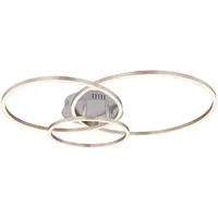 GLOBO Ringlampe 3-flg. Metall weiß opal nickel