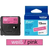 Brother Btag-P35 12mm x 4m weiß auf pink nicht