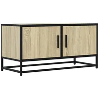 VidaXL TV-Schrank Sonoma-Eiche 80x34,5x40 cm Holzwerkstoff und Metall