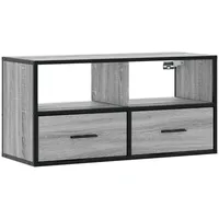 VidaXL TV-Schrank Grau Sonoma 80x31x39,5 cm Holzwerkstoff und Metall