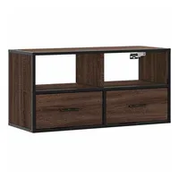 VidaXL TV-Schrank Braun Eiche 80x31x39,5 cm Holzwerkstoff und Metall