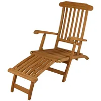 VCM Gartenliege Maße ca. 160x60x90cm Gartenliege Teakholz Gartenmöbel Sonnenstuhl
