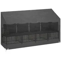VidaXL Abdeckung für Gartenbank 12 Ösen 210x70x70/88 cm Polyethylen