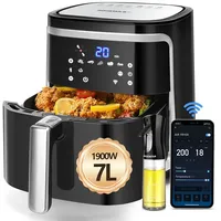 Aigostar Cube smart- intelligente Heißluftfritteuse, LED-Touchscreen, wlan- Heißluftfritteuse, 7