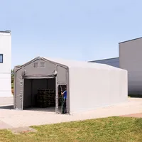 TOOLPORT Outlander 5x10m Zelthalle, PRIMEtex-Plane, grau, ohne Statik -