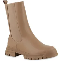 VAN HILL Damen Leicht Gefütterte Klassische Stiefel Profil-Sohle Schuhe