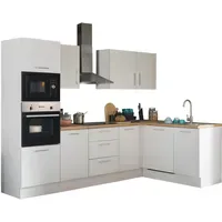 BASIC by Balculina Winkelküche Turin L-Form 280 cm weiß