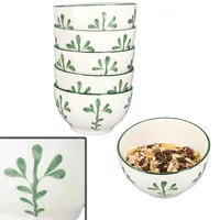 Mambocat 6x Wald grün Müslischale 14,3cm 550ml Steingut 6