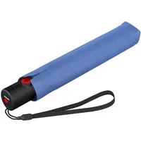 Knirps Schirm U.200 Ultra Light Duomatic Blue Braun Damen