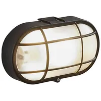 LINDBY Wandleuchte außen Alisha (spritzwassergeschützt (Modern) in Schwarz (1