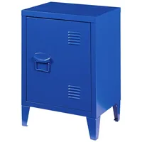 [en.casa] Nachtschrank Inari Türgriff links Stahl Blau