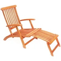 Merxx Deckchair Set 2-tlg. Hocker 50 x 50 cm