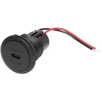 ProCar Power USB-C Einbausteckdose PD/QC ohne LED max. 30