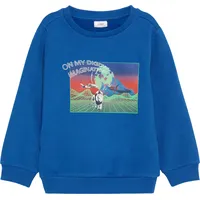 S.Oliver Wärmendes Sweatshirt mit gummiertem Frontprint - blau -