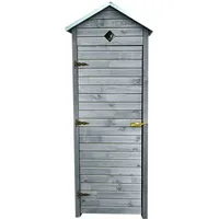 Promadino Garten-Geräteschrank PROMADINO "Babylon", grau, Holz, Metall, Gerätehäuser, besonders