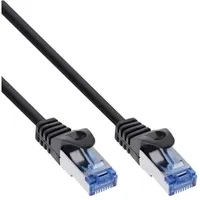 InLine Patchkabel, Cat.6A, S/FTP, PE outdoor, schwarz, 1m