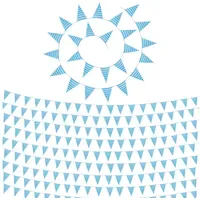 Tectake Wimpelkette 10 St. Blau/Weiß