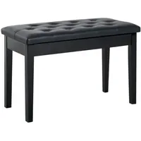 Homcom Klavierhocker Schwarz Holz, 36x50x76 cm
