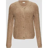 S.Oliver - Strickjacke aus Bouclé im Wollmix, Damen, braun,