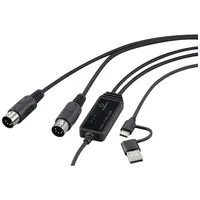 Renkforce RF-6439636 USB, MIDI Adapter [2x DIN-Stecker 5pol. -