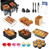 GEYUEYA Home 19PCS Zubehör Heißluftfritteuse für Ninja Foodi AF400EU