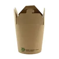 Papstar 25 Snackboxen, Pappe eckig braun