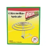 Reinex INSEKTENSTOPP Citronella-Spirale, 5h Wirkungsdauer, mit Halterung, 10 Stück