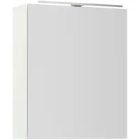 Nobilia Spiegelschrank , Weiß Hochglanz , Metall , 60x72x21