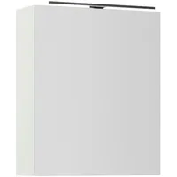 Nobilia Spiegelschrank , Schwarz, Weiß , Metall , 60x72x21