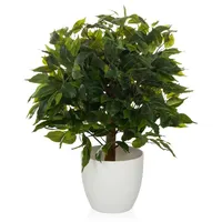 HJH Office Kunstpflanze FICUS II Deko Pflanze künstlich, Birkenfeige,