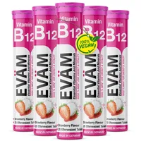 Callaghan international EVÄM Vitamin B12 Brausetabletten Geschmack Erdbeeren 5x