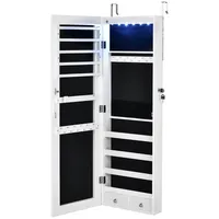 Costway Schmuckschrank mit 6 LED-Leuchten & 2 Schubladen