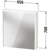 Duravit D-Code Spiegelschrank, für die Schweiz, 1 Tür, DC7105RHGHG0000,